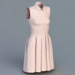 Sleeveless Dress Fashion 3d model