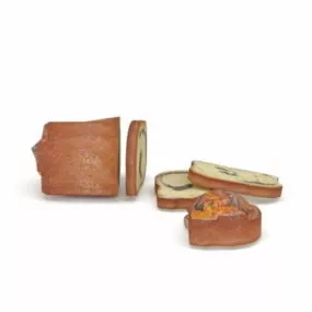 Sliced Bread Food 3d model