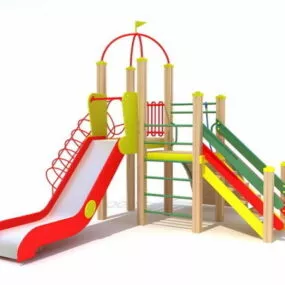 Outdoor Slide Climbing Playsets 3d model