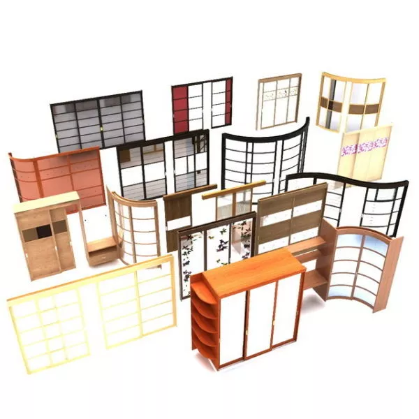Sliding Glass Door Collection 3d model Sliding Glass Door Collection 3d model