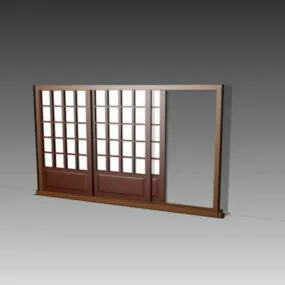 Bedroom Sliding Partition Doors 3d model