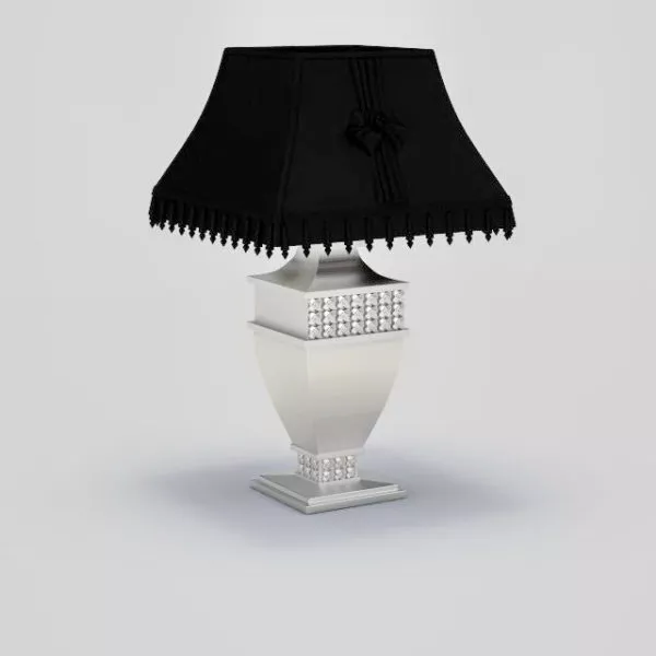 Hotel Table Lamp With Black Shades 3d model Hotel Table Lamp With Black Shades 3d model
