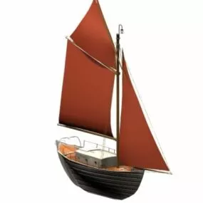 Watercraft Sloop Sail Boat 3d model