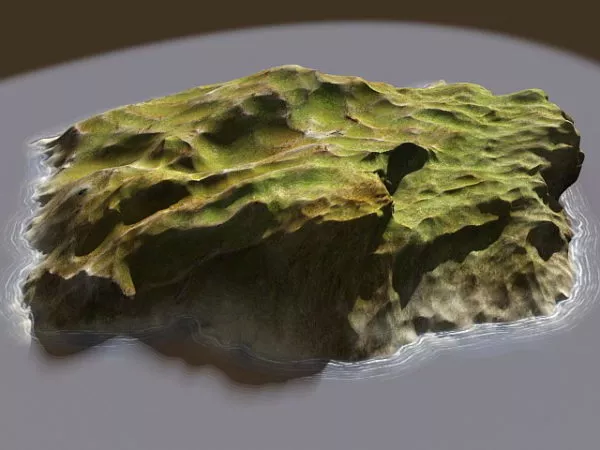 Round Terrain Landscape 3d model