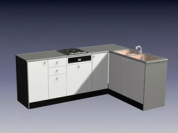 Cooking Stove System 3d model