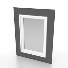 Small Aluminum Bathroom Window 3d model