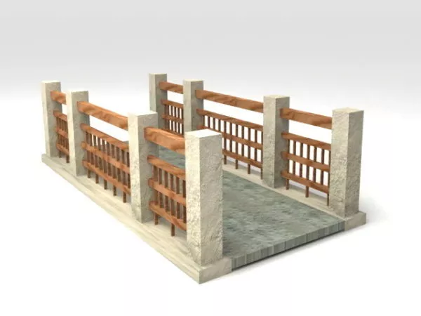 Temple Bridge 3d model