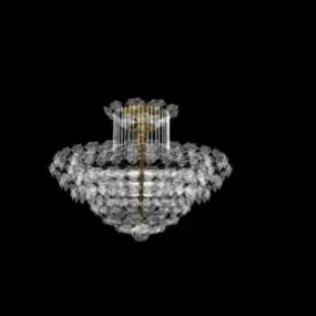 Bedroom Small Crystal Chandelier 3d model
