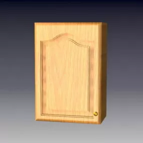 Small Wooden Cupboard 3d model
