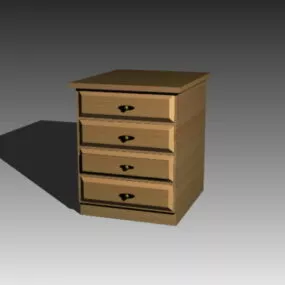 Small Wooden Kitchen Cupboard 3d model