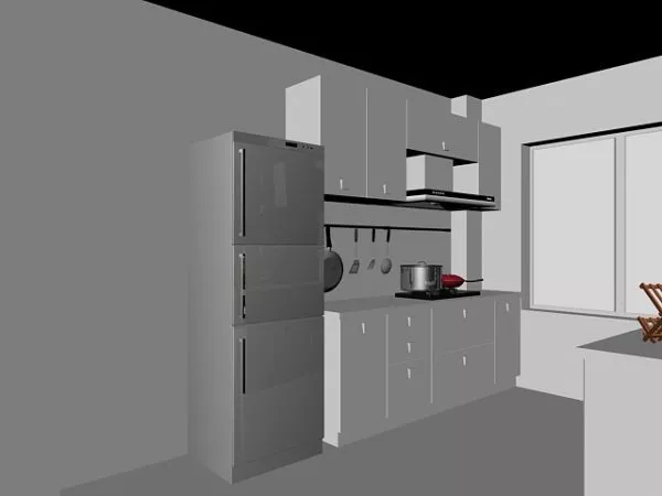 Kitchen Single Extractor Hood 3d model