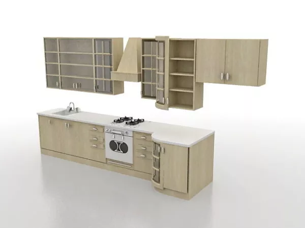 Stone Kitchen Sink 3d model