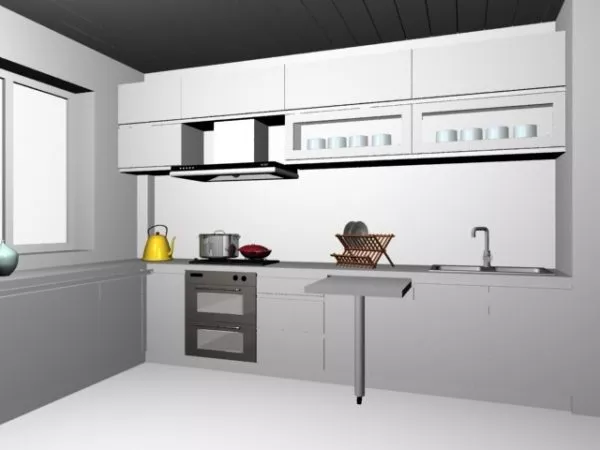 Apartment Small Kitchen Design 3d model Apartment Small Kitchen Design 3d model