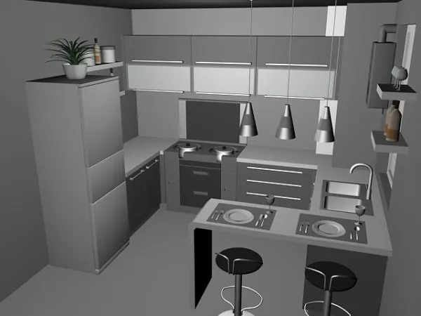 Siemens Silver Refrigerator Two Doors 3d model