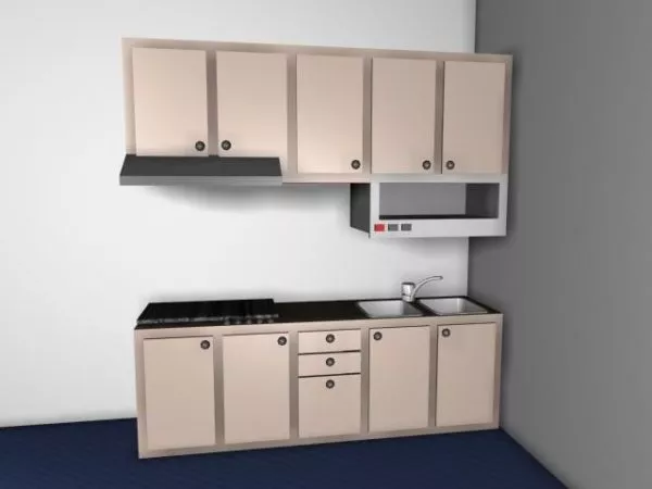 Small Modern Simple Kitchen Design 3d model Small Modern Simple Kitchen Design 3d model