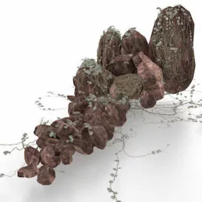 Small Rock Garden Decoration 3d model