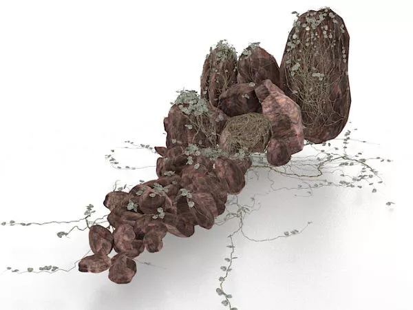 Small Rock Garden Decoration 3d model Small Rock Garden Decoration 3d model