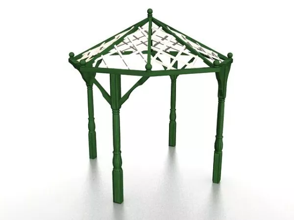 Small Wooden Pergola 3d model Small Wooden Pergola 3d model