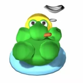 Smoking Turtle Toy 3d model