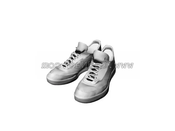 White Sport Sneakers 3d model