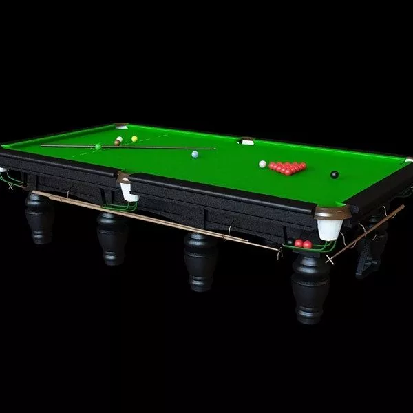 Billiard Table With Equipment 3d model