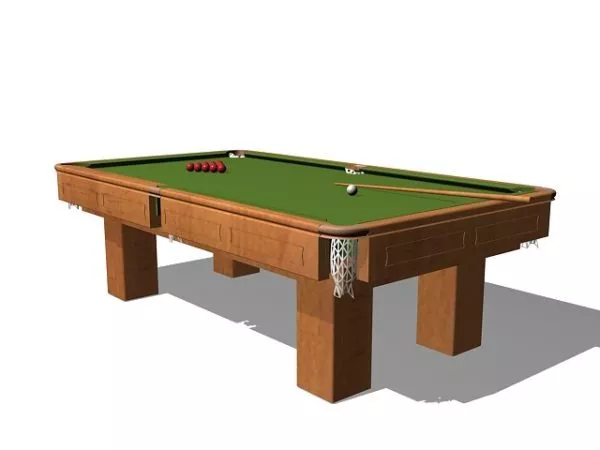 Billiard Table With Equipment 3d model