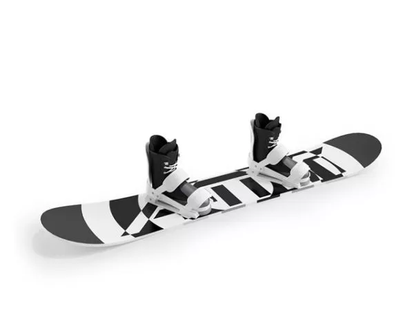 Boots And Snowboard 3d model Boots And Snowboard 3d model