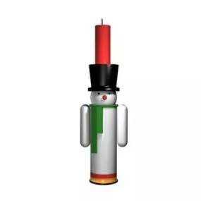 Snowman Candle Holder Decoration 3d model