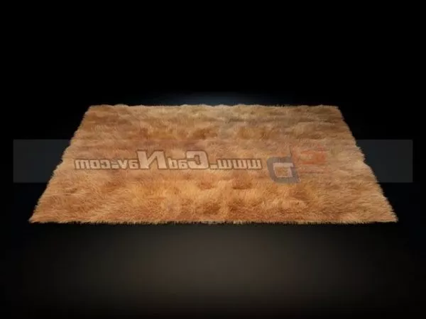 Wrinkle Rug Brown Color 3d model