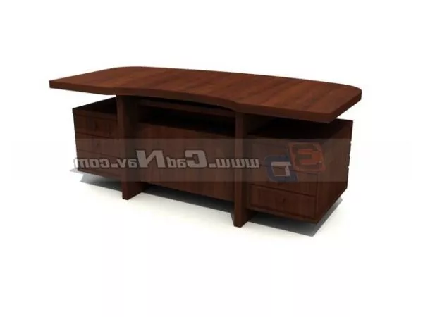 Wood Executive Table 3d model Wood Executive Table 3d model