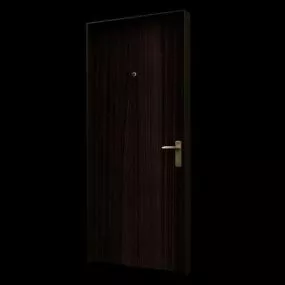 Solid Wood Hotel Interior Door 3d model