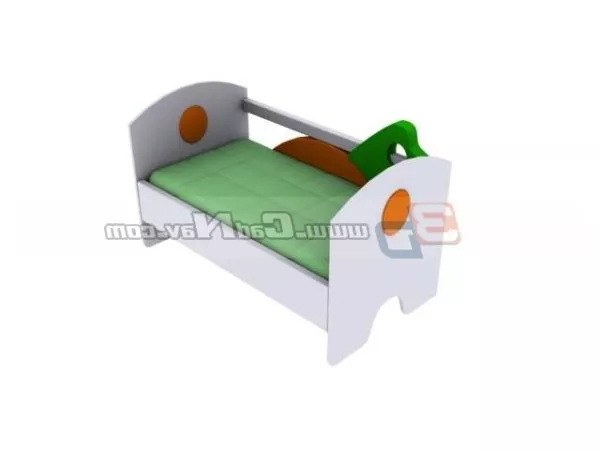 Wood Junior Bed Furniture 3d model Wood Junior Bed Furniture 3d model