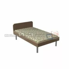 Solid Wood Children Bed 3d model