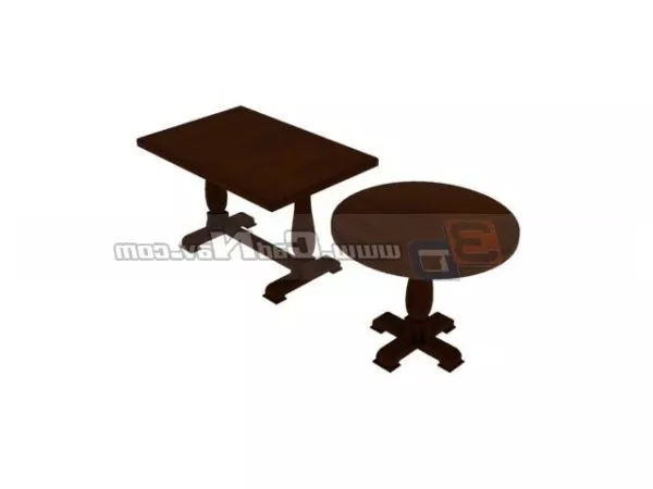 Furniture Solid Wood Side Table 3d model Furniture Solid Wood Side Table 3d model