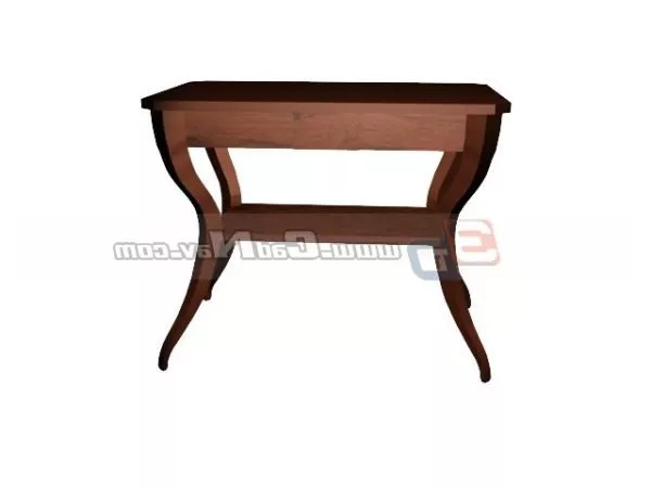 Solid Wood Classic Antique End Table 3d model Solid Wood Classic Antique End Table 3d model