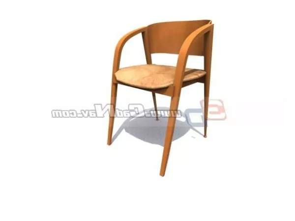 Solid Wood Armchair Design 3d model Solid Wood Armchair Design 3d model