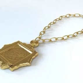 Solomonic Pentacle Talisman Jewelry 3d model