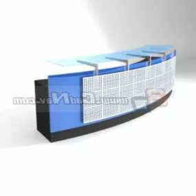 Spa Furniture Reception Table 3d model