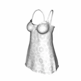Spaghetti Strap Top Women Fashion 3d model