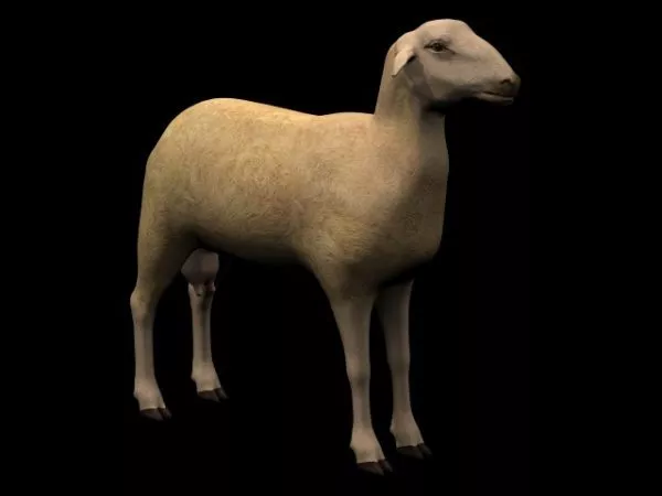 Giant Sheep Ancient Statue 3d model