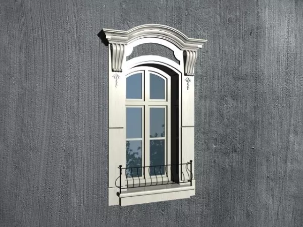Antique Spanish Window Trim 3d model Antique Spanish Window Trim 3d model