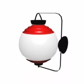 Sphere Asian Style Wall Lamp 3d model