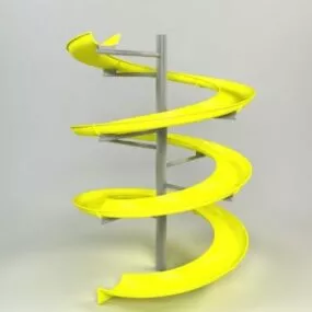 Playground Spiral Water Slide 3d model
