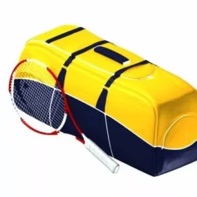 Bag With Tennis Racket 3d model