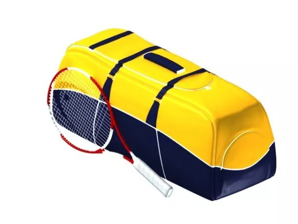 Bag With Tennis Racket 3d model Bag With Tennis Racket 3d model