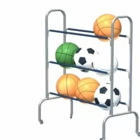 Balls Storage Metal Rack 3d model