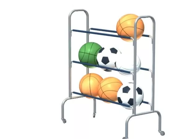 Balls Storage Metal Rack 3d model Balls Storage Metal Rack 3d model
