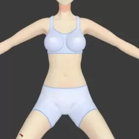 Fashion Women Sports Underwear 3d model