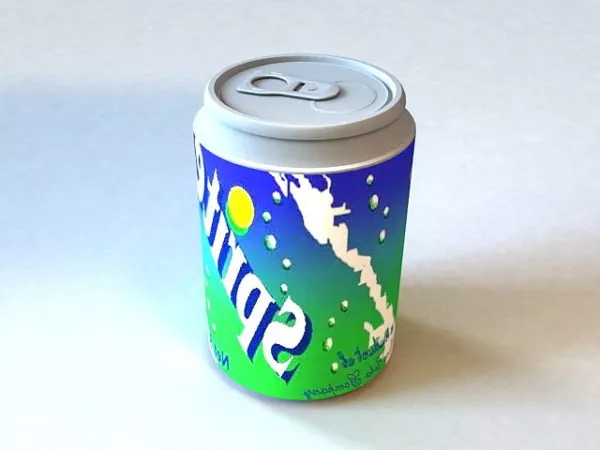 Soda Sprite Can 3d model Soda Sprite Can 3d model
