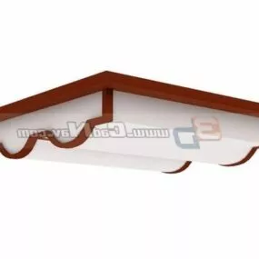 Wood Modern Ceiling Lamp Design 3d model